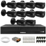 Kit 10 Câmeras Black Bullet Infravermelho Multi HD Intelbras VHD 1220 B G6 Full HD 1080P e DVR