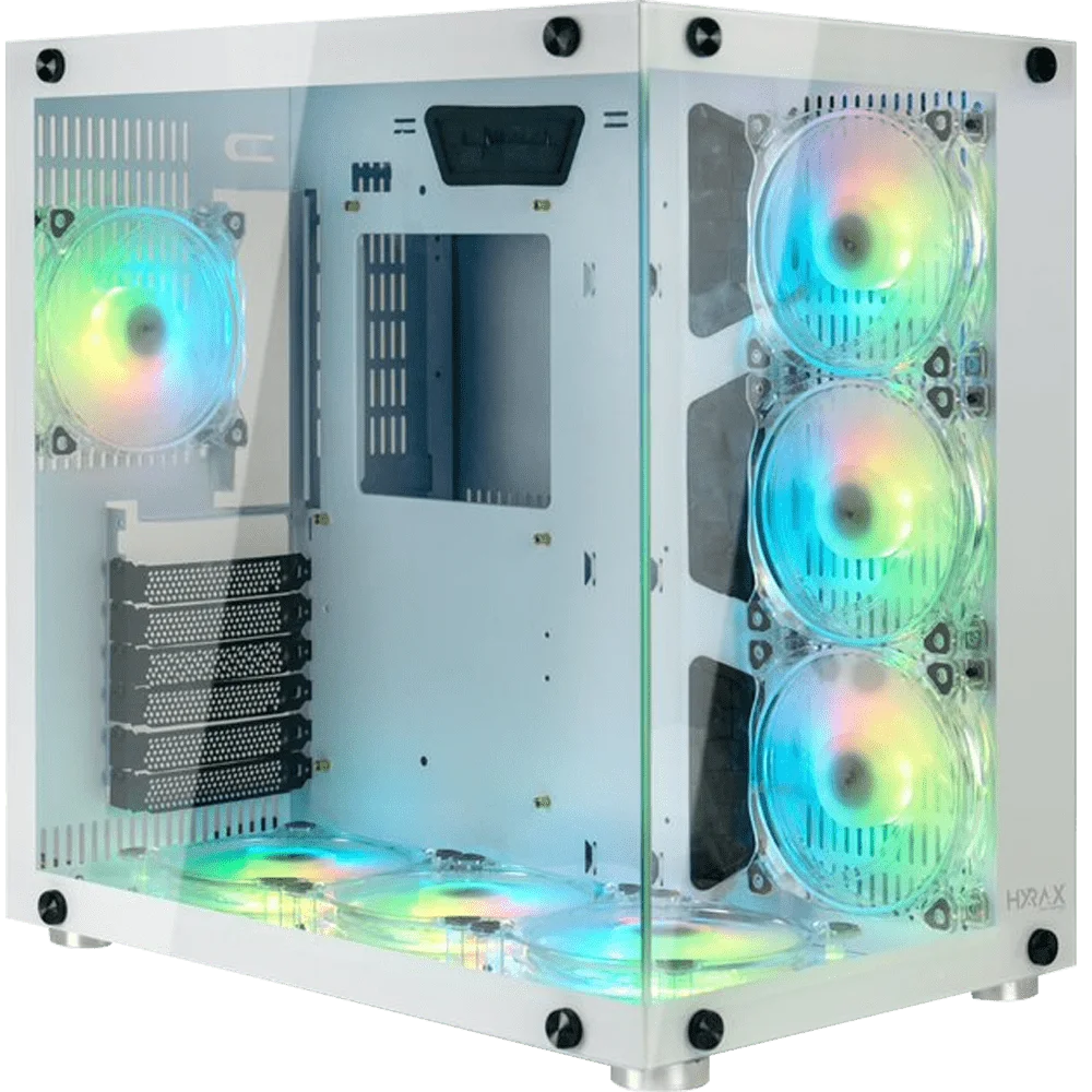 Gabinete Gamer Motospeed Hyrax Mid Tower, ATX, Lateral Vidro Temperado, Branco, Sem Fan - HGB700W Gabinete Gamer Motospeed Hyrax Mid Tower, ATX, Lateral Vidro Temperado, Branco, Sem Fan - HGB700W