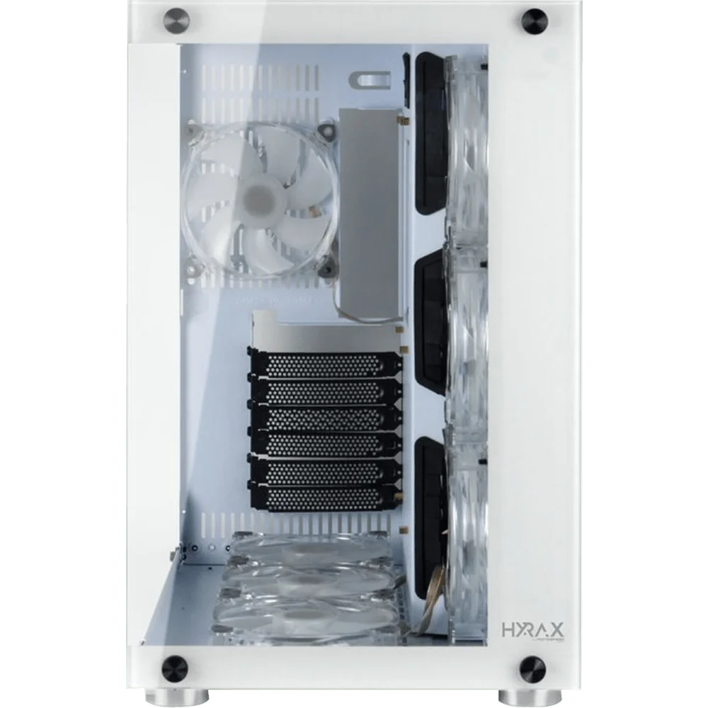 Gabinete Gamer Motospeed Hyrax Mid Tower, ATX, Lateral Vidro Temperado, Branco, Sem Fan - HGB700W Gabinete Gamer Motospeed Hyrax Mid Tower, ATX, Lateral Vidro Temperado, Branco, Sem Fan - HGB700W
