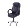 Cadeira Giratória Charles Eames Couro Ecológico Ajuste Altura Preto Or Design