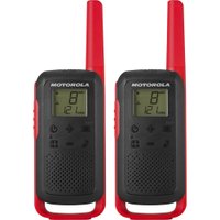 Rádio Comunicador Motorola Talkabout 32KM, 22 Canais, Vermelho e Preto - T210BR