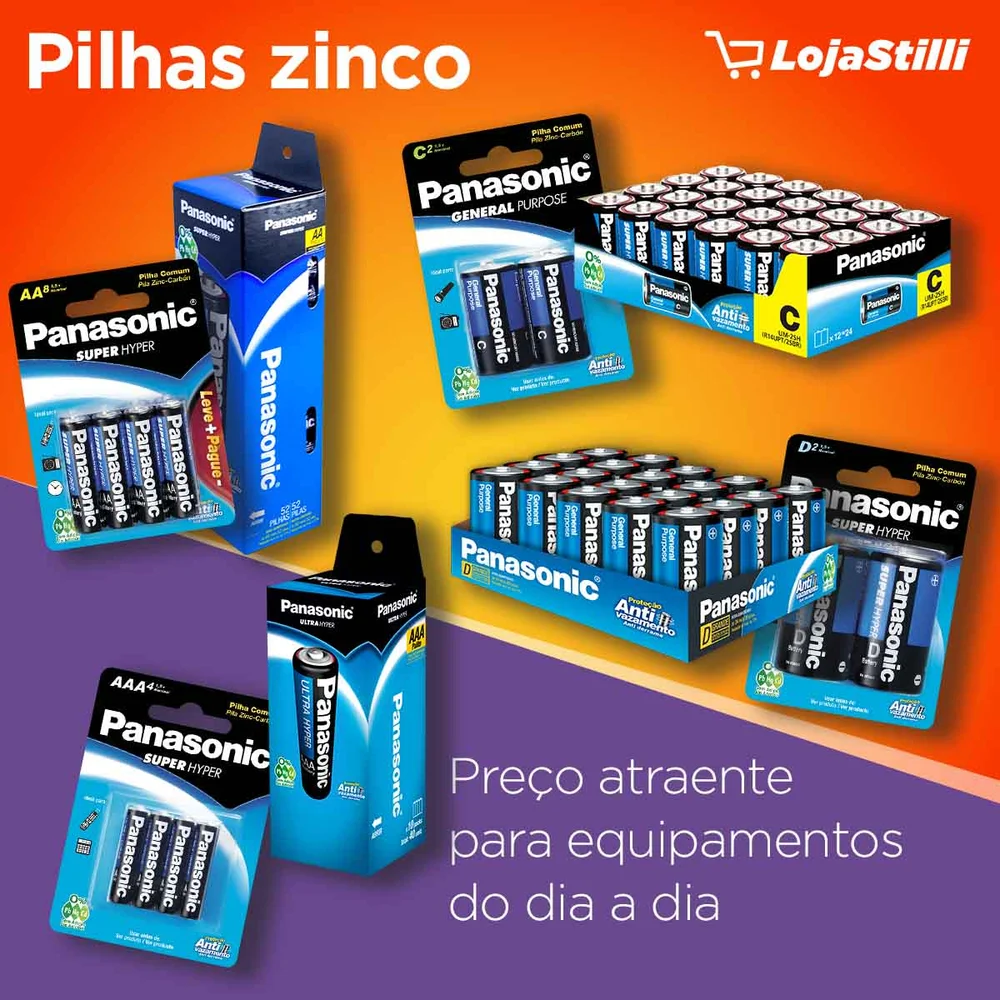 Pilha Comum Aa Com 8 Um-3shsl8p6