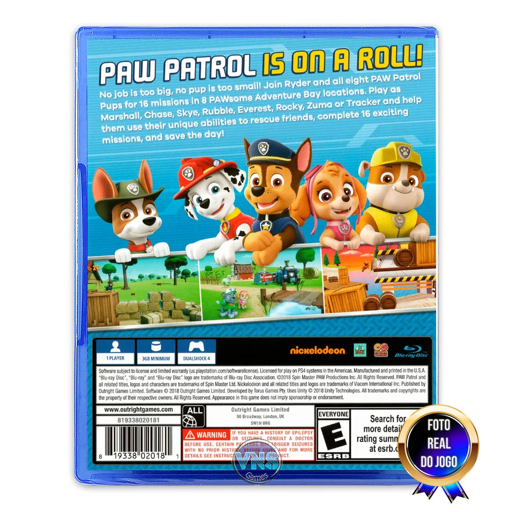 Paw Patrol On A Roll - Ps4
