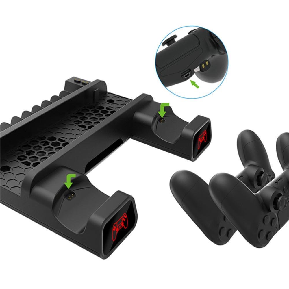 Base Multifuncional Dobe Com Cooler E Carregador De Controle, Para PS4, Slim, Pro - Tp4-19076 Base Multifuncional Dobe Com Cooler E Carregador De Controle, Para PS4, Slim, Pro - Tp4-19076
