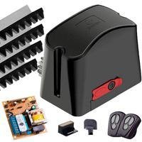 Kit Motor Automatizador Portão Eletrônico, Deslizante, Dz Casa Fit 1/4, Garen Portões 300kg, 4 Metros - 110V