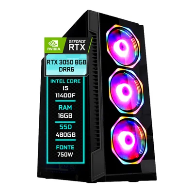 PC Gamer I5 11400f 16 DDR4 Rtx 3050 8GB KaBuM