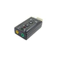 Adaptador Placa De Som USB 7.1 Com Entrada P2 e Fone, KNUP, Compatível com USB 2.0