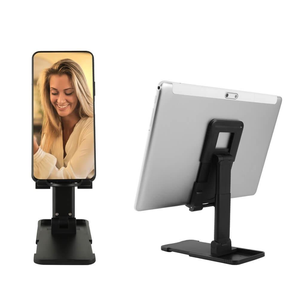 Suporte De Mesa Universal Para Celular E Tablet - Cor Preto