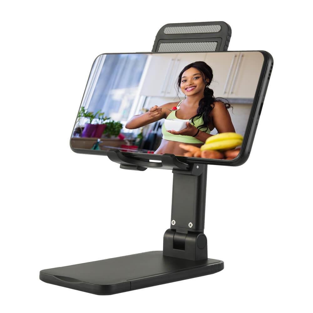 Suporte De Mesa Universal Para Celular E Tablet - Cor Preto