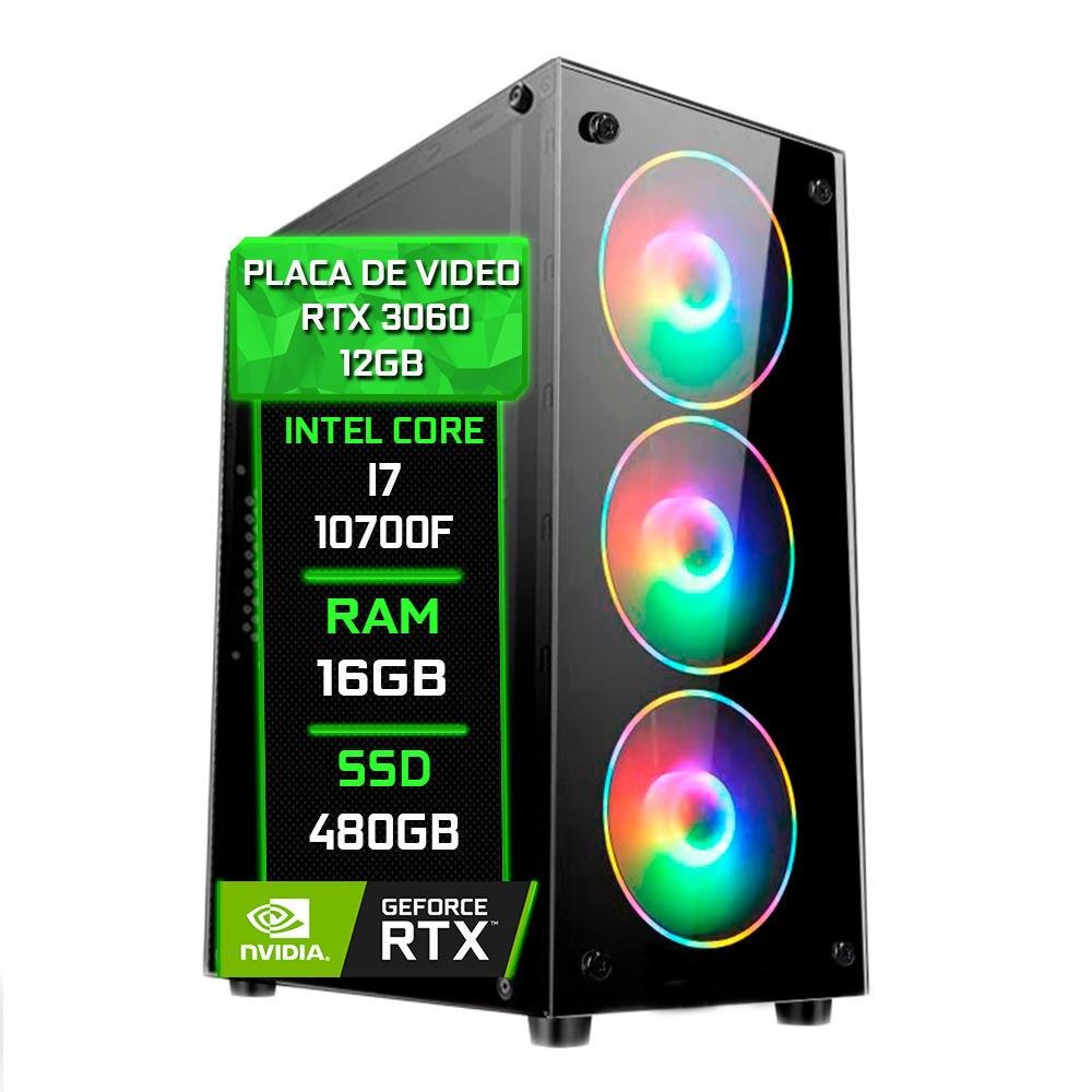 PC Gamer I7 10700f 16GB DDR4 Rtx 3060 KaBuM