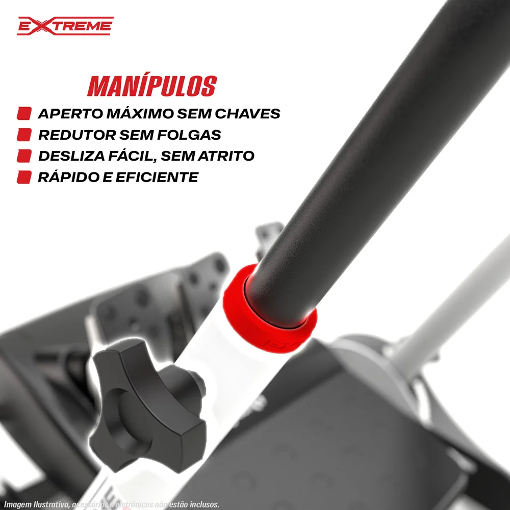 Suporte, Extreme Simracing Para Volante Cockpit Simulador SGT, Ajuste de Altura, Branco