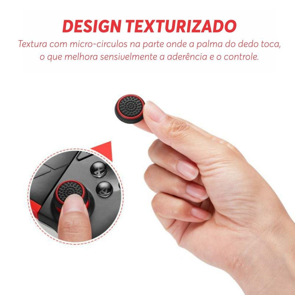 1 Par De Grips P/ Controle Anti Derrapante Silicone Botão Analógico Do Joystick Cor: Verde Escuro