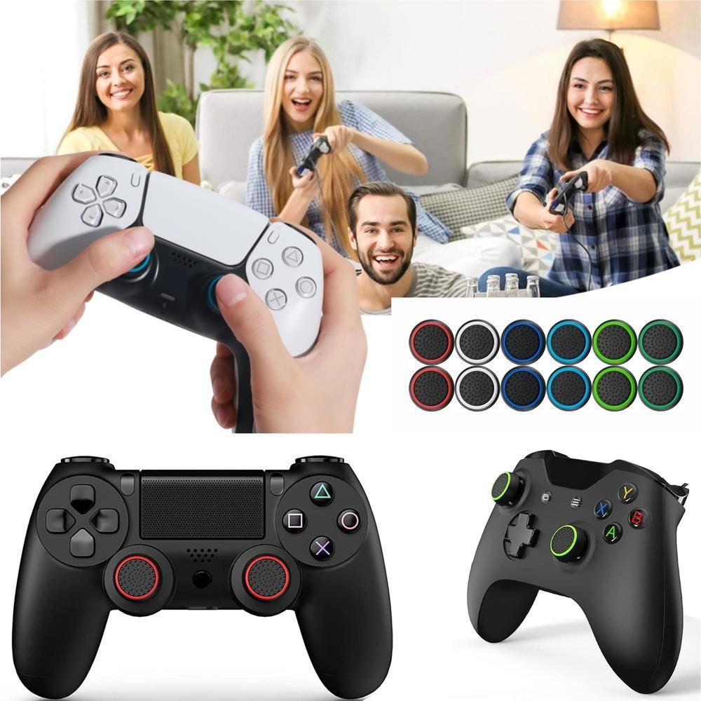 1 Par De Grips P/ Controle Anti Derrapante Silicone Botão Analógico Do Joystick Cor: Verde Escuro