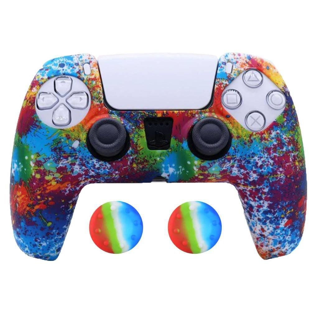 Capa Capinha Case Skin P/ Controle De Ps5 Playstation 5 Protetora Em Silicone Camuflado Alta Proteção Cor: Graffiti 10.