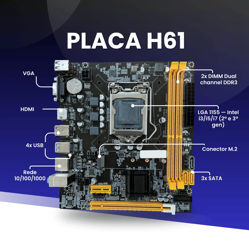 Kit Upgrade Placa Me Processador Memoria KaBuM
