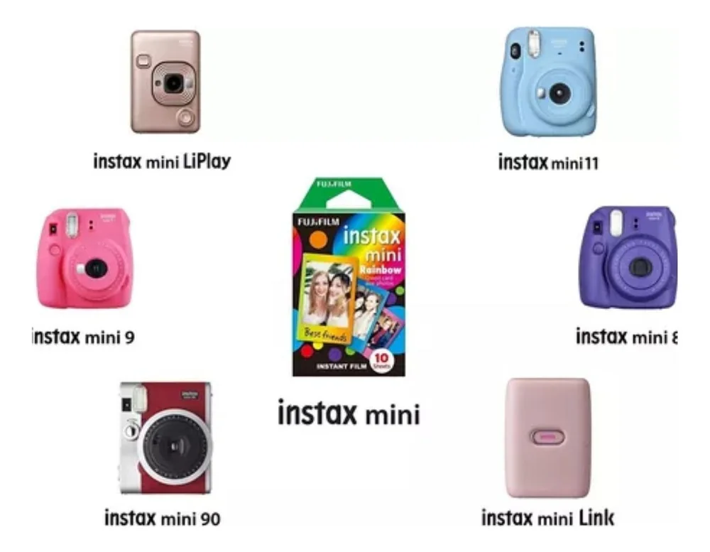 Filme Instax Mini Rainbow - 10 Fotos