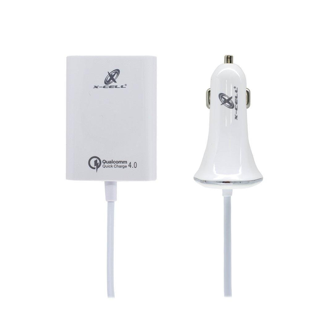 Carregador Veicular Com Extensor Usb X-cell Xc-kt-18