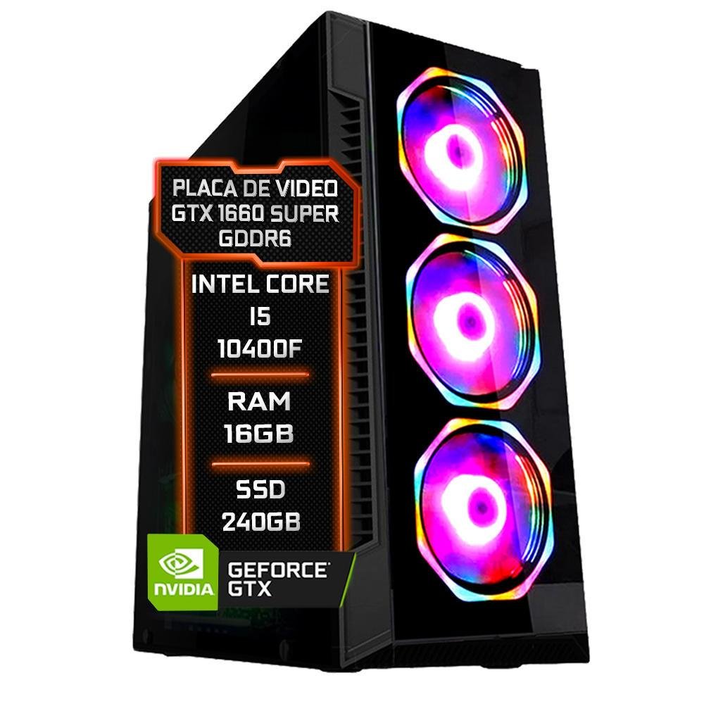 Pc Gamer I5 16GB GTX 1660 S 6GB SSD 240GB KaBuM