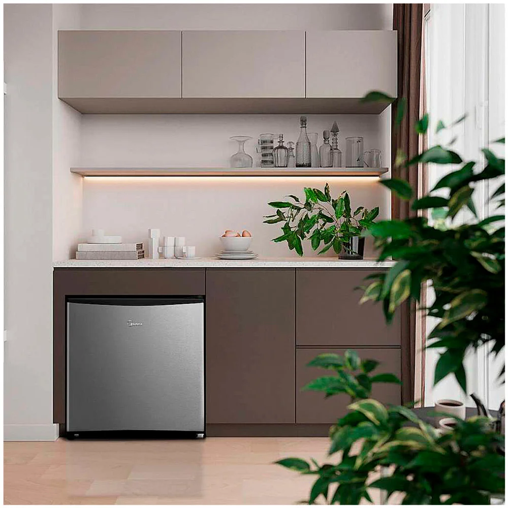 Frigobar Midea Preto Com Inox, 45l, 127v, 60hz, Mrc06b1-x Frigobar Midea Preto Com Inox, 45l, 127v, 60hz, Mrc06b1-x