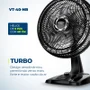 Ventilador De Mesa Mondial 6 Pás, Turbo Vt-40-nb - 40cm - 127v