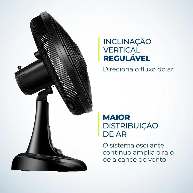 Ventilador De Mesa Mondial 6 Pás, Turbo Vt-40-nb - 40cm - 127v