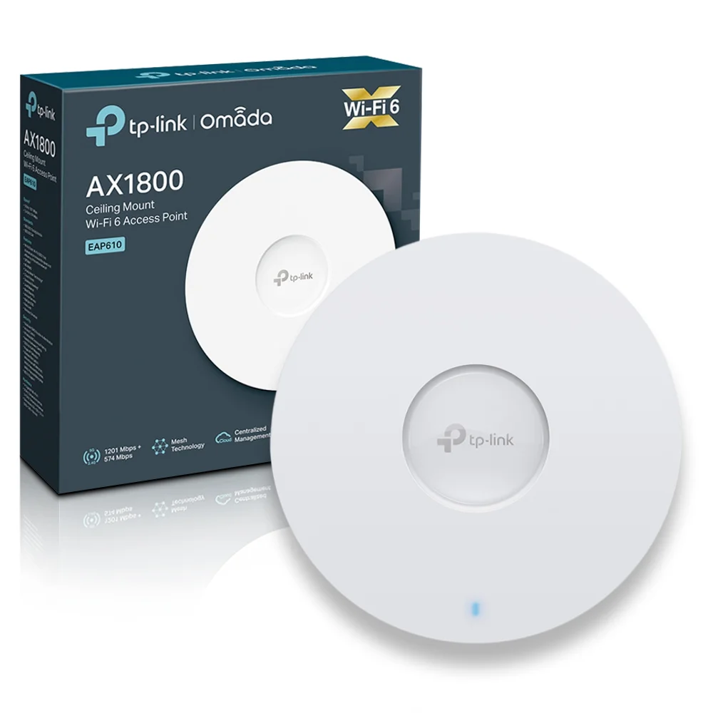 EAP610 AX1800 Wi-Fi6 天井型AP Access Point Corporativo TPLink EAP610 KaBuM