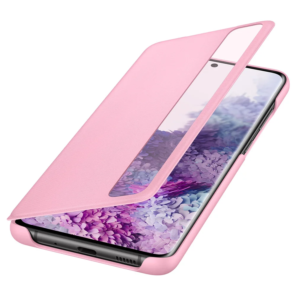 Capa Protetora Clear View Samsung Galaxy S20 Plus Sm-g985 Cor:rosa.
