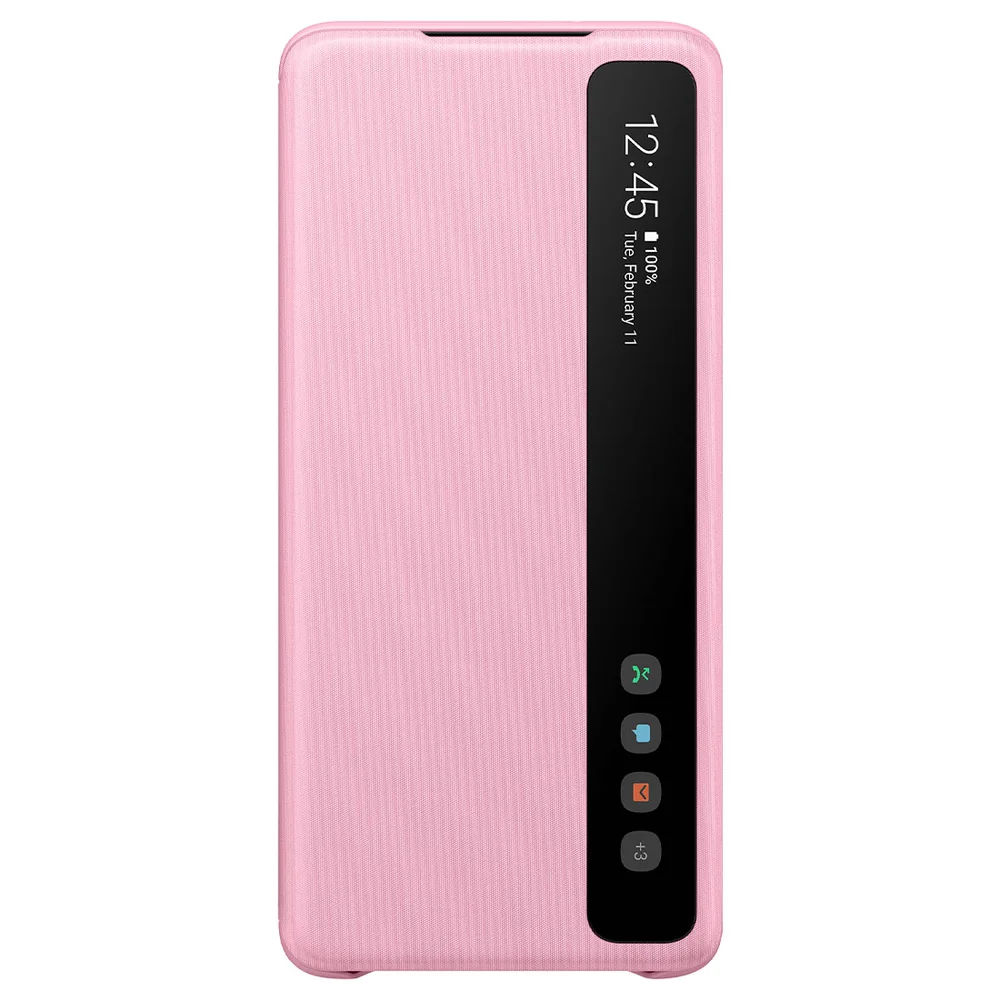 Capa Protetora Clear View Samsung Galaxy S20 Plus Sm-g985 Cor:rosa.