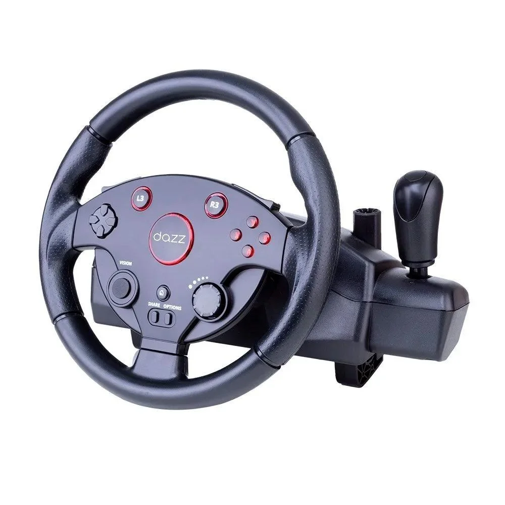 Volante Dazz Force Driving, Com Pedal, Preto Volante Dazz Force Driving, Com Pedal, Preto