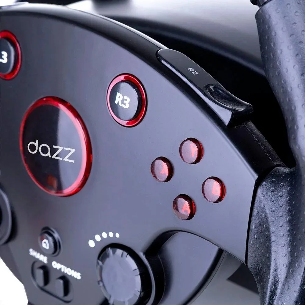 Volante Dazz Force Driving, Com Pedal, Preto Volante Dazz Force Driving, Com Pedal, Preto