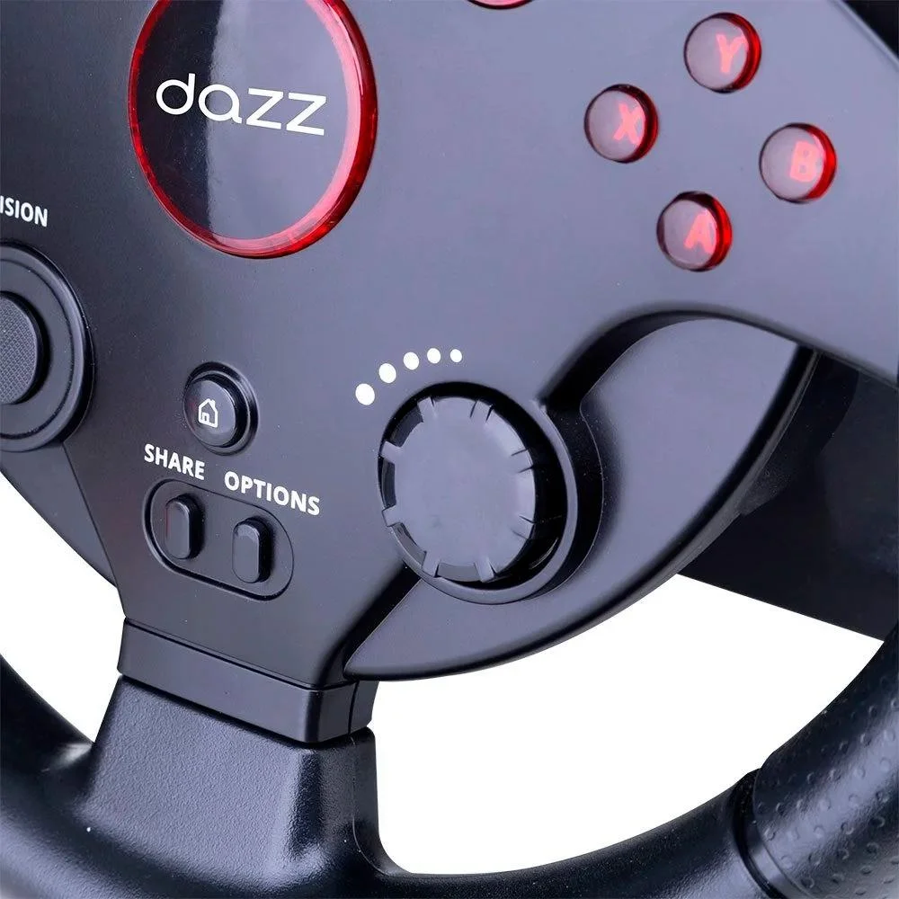 Volante Dazz Force Driving, Com Pedal, Preto Volante Dazz Force Driving, Com Pedal, Preto