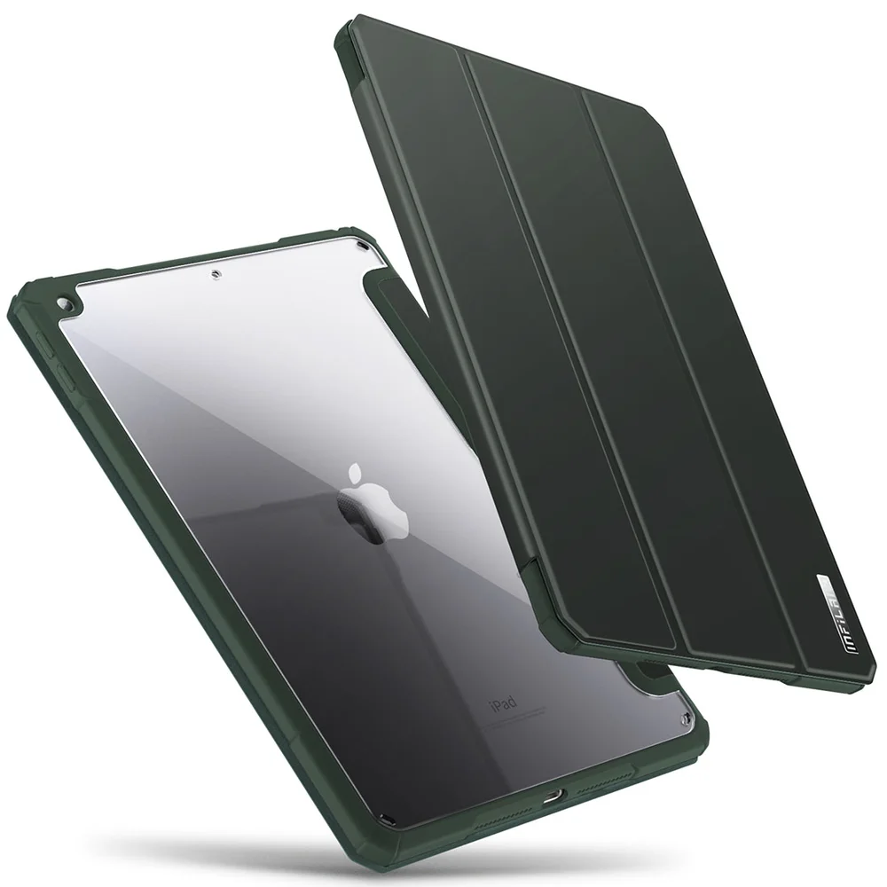 Capa Infiland Clear Premium iPad 8 2020 Wake Sleep Verde