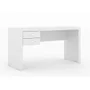 Mesa Com 2 Gavetas Para Escritório Home Office - Gran Belo Me4123 Mdp Branco.
