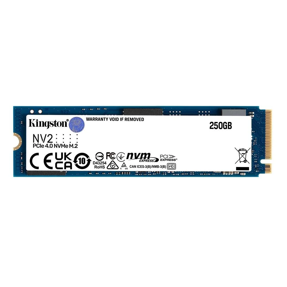 SSD Kingston Nv2 250Gb, M.2 2280 Pcie, Nvme, Leitura: 3000 Mb/s e Gravação: 1300 Mb/se Preto SSD Kingston Nv2 250Gb, M.2 2280 Pcie, Nvme, Leitura: 3000 Mb/s e Gravação: 1300 Mb/se Preto