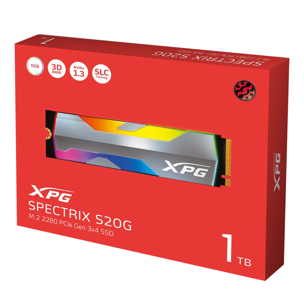 SSD M.2 Xpg Spectrix S20g RGB, 1TB, 2000MBs - view 4