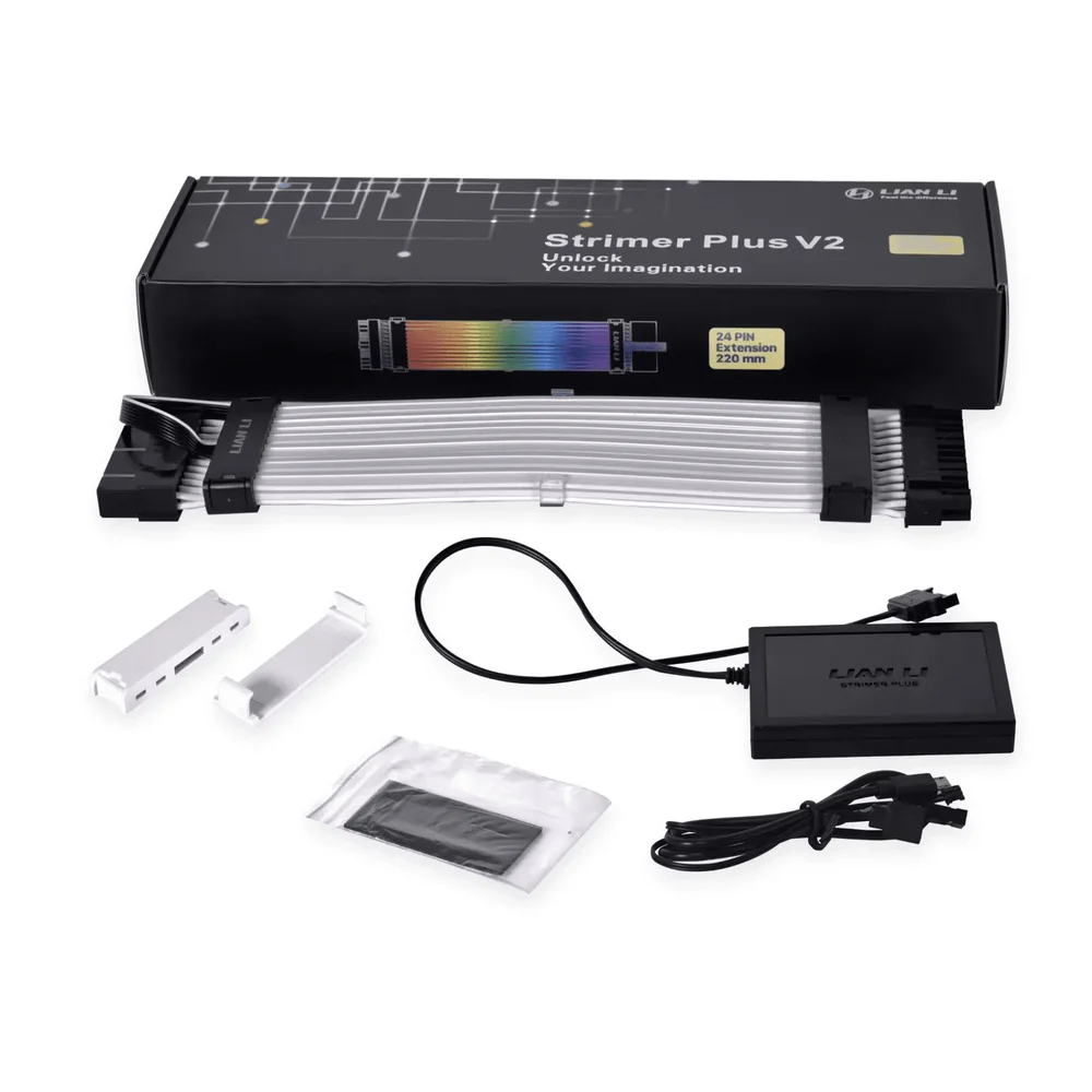 【新品】Lian Li Strimer Plus V2 24PIN/8PIN Cabo Extensor Lian Li Strimer Plus V2 KaBuM