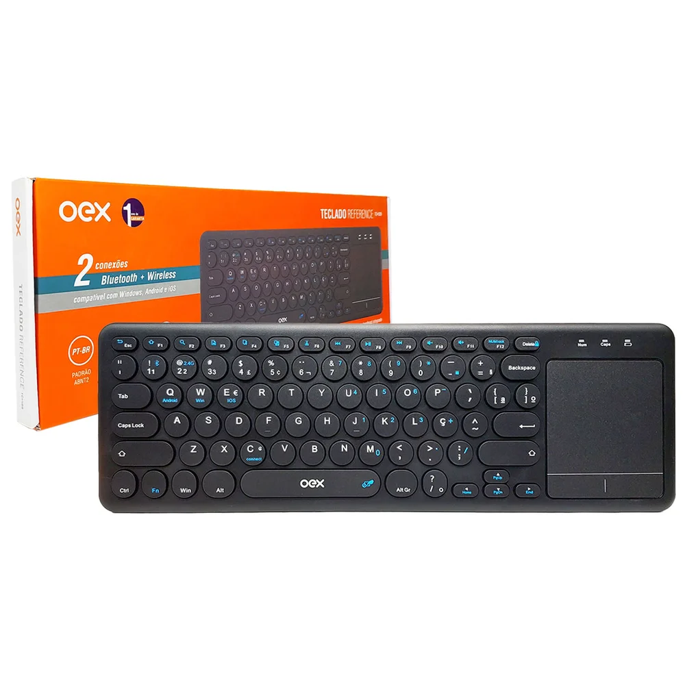 Teclado Sem Fio Oex Tc509 Wireless Abnt2 KaBuM