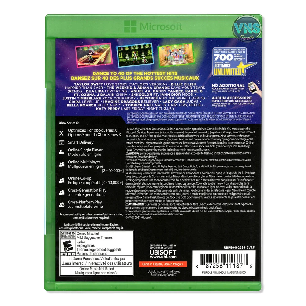 Just Dance 2022, Xbox Series X, Xbox One - 887256111878