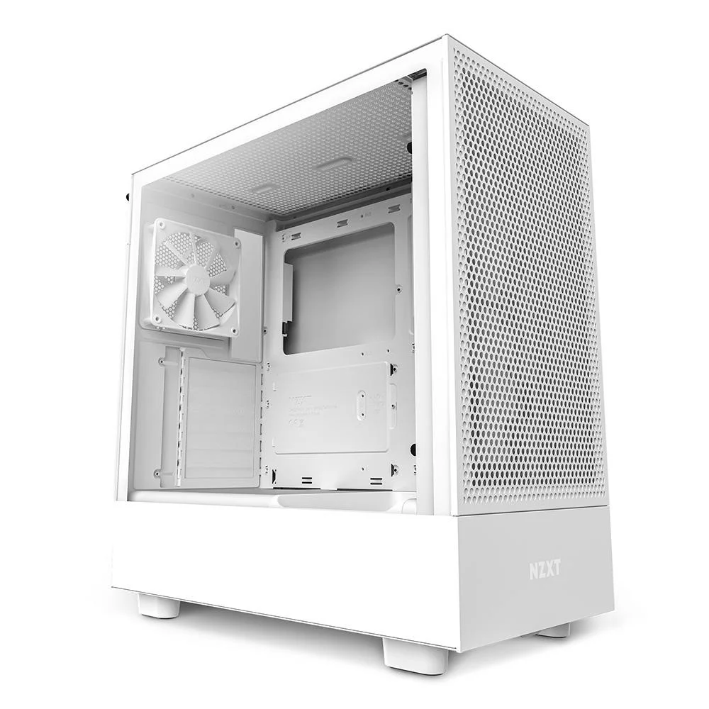 Gabinete Nzxt H5 Flow, Mid-Tower, Lateral Em Vidro, Branco