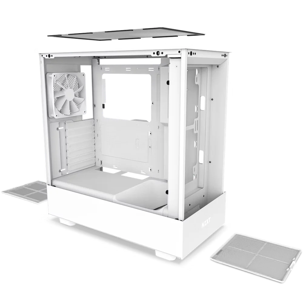 Gabinete Nzxt H5 Flow, Mid-Tower, Lateral Em Vidro, Branco