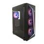 Gabinete Gamer Concórdia Storm X360, Mid Tower, RGB, ATX, Lateral De Vidro, Com 4 Fans RGB, Preto