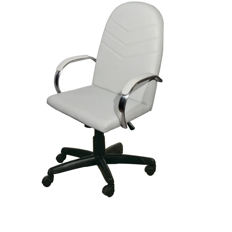 Cadeira Office Ergodecor, Giratória, Verona Branca, Base Preta