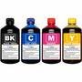 Kit 4 Litros de Tinta Para Impressoras L3210 L3250 L3110 L3150 L5190 L5290 L1250, 4 cores - Refil 544