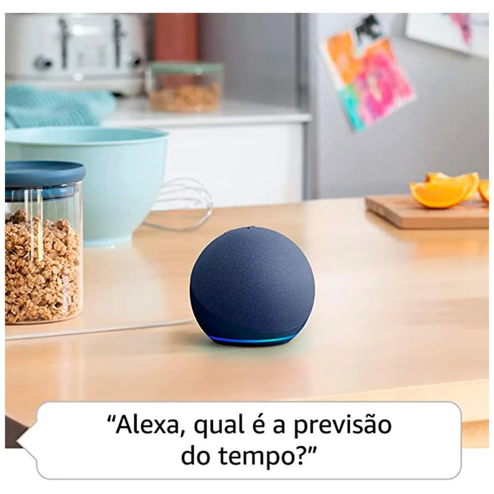 Echo Dot 5 Geraço Amazon Com Alexa Preta KaBuM