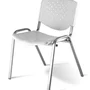 Cadeira Design Office Móveis Empilhável, Linha Polipropileno Atenas - Branco
