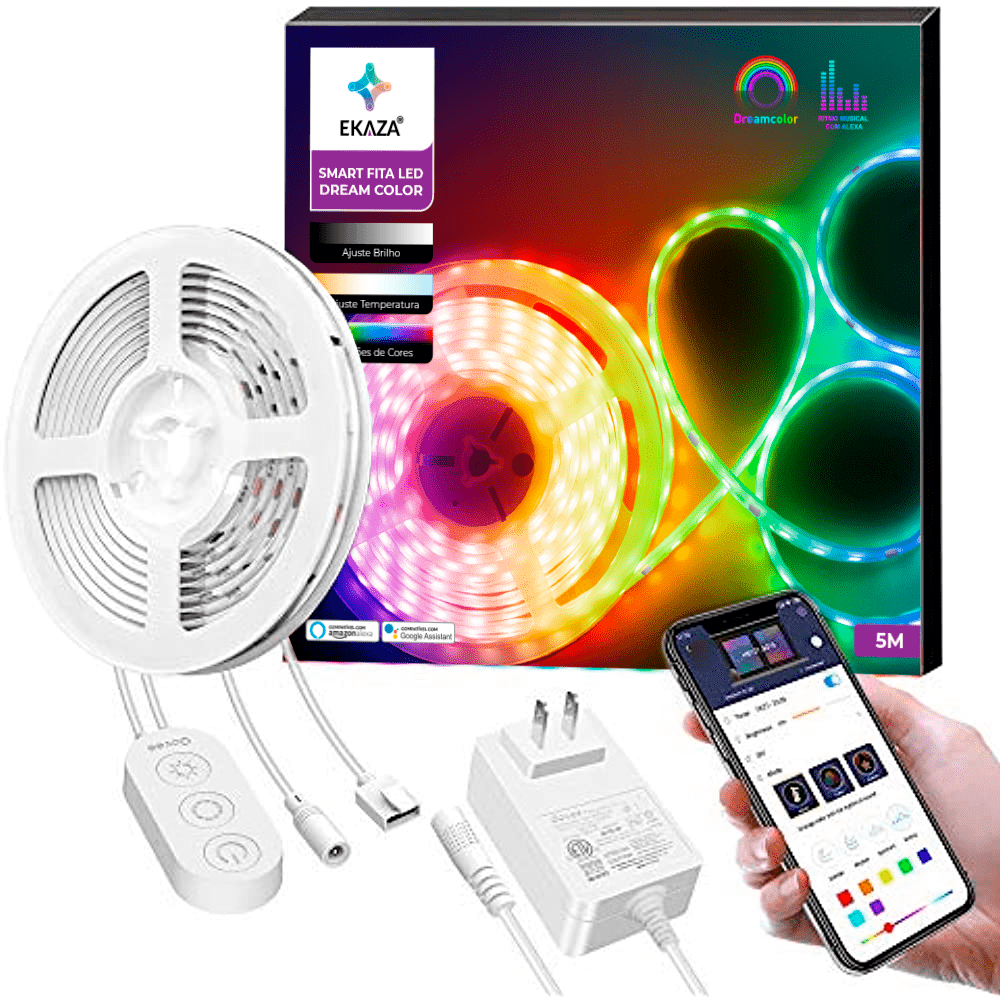 Smart Fita Led Ekaza Dreamcolor 6803 Wb 5m KaBuM