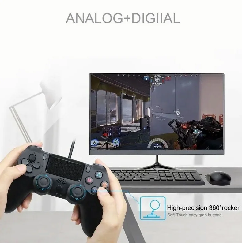 Controle Para Ps4 Wireless Double-motor Vibration -Preto Controle Para Ps4 Wireless Double-motor Vibration -Preto