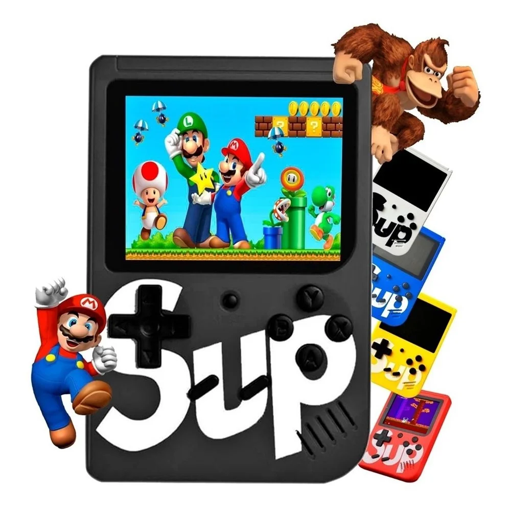 Mini Vídeo Game Boy Portátil Sup 400 Em 1, Jogos Retrô, Preto