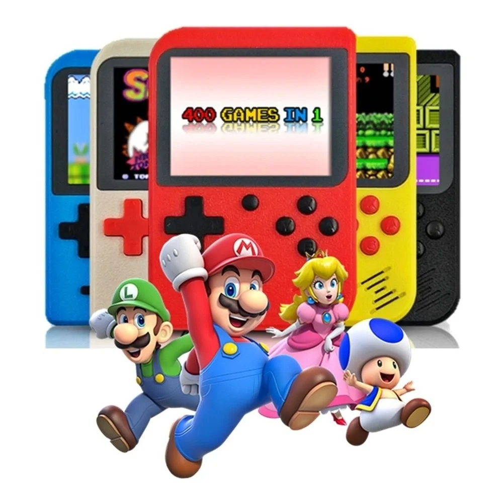 Mini Vídeo Game Boy Portátil Sup 400 Em 1, Jogos Retrô, Preto