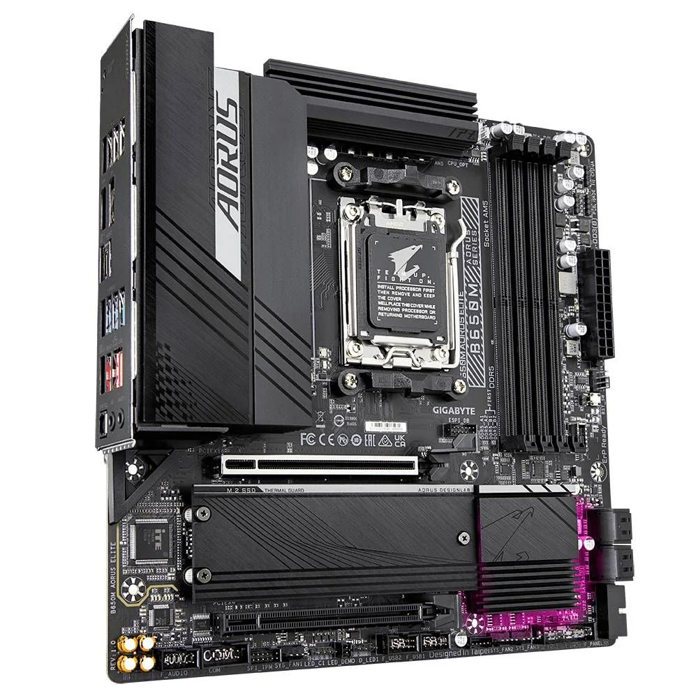 Placa-Mãe Gigabyte B650m Aorus Elite, AMD Am5, Micro Atx, Ddr5